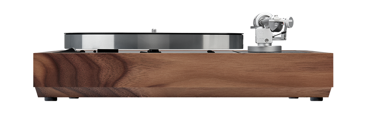 Linn Majik LP12 in walnut, front view