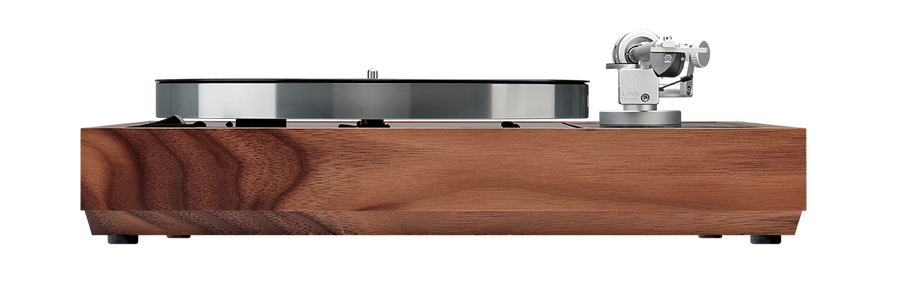 Linn LP12 in a walnut plinth, front view