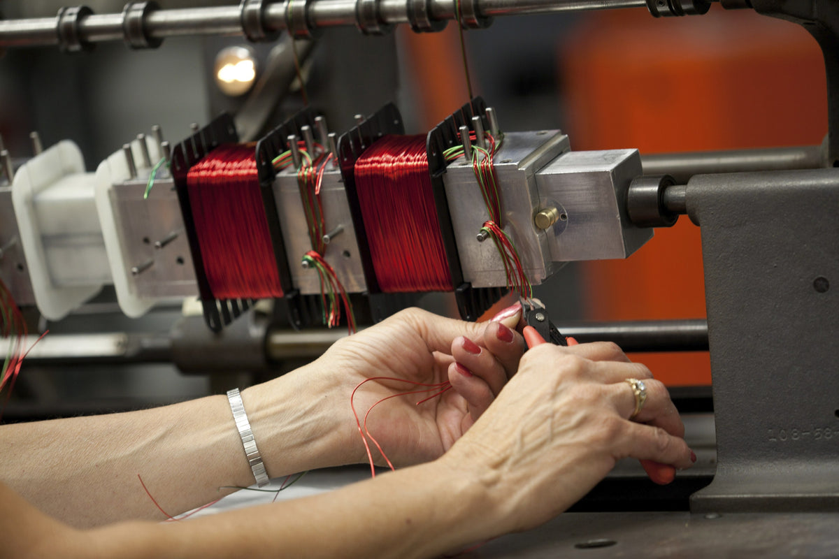 Winding an Autoformer coil by hand at McIntosh in Binghamton, New York