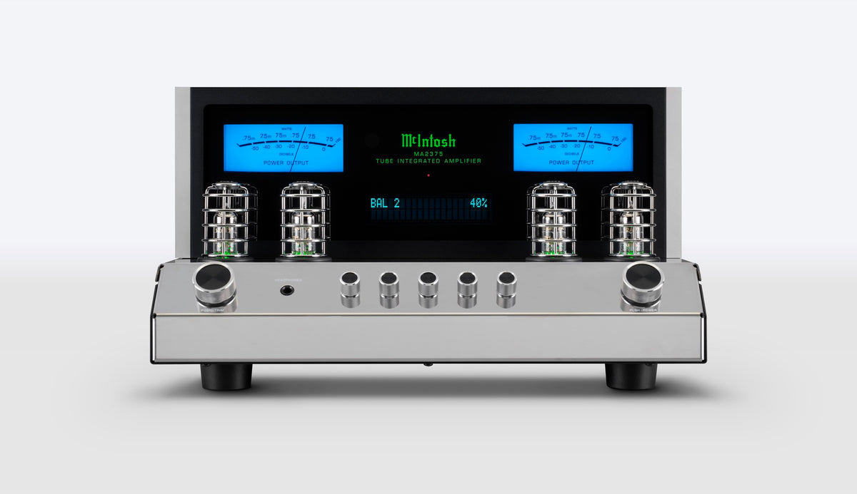 McIntosh MA2375 vacuum tube integrated amplifier, front view