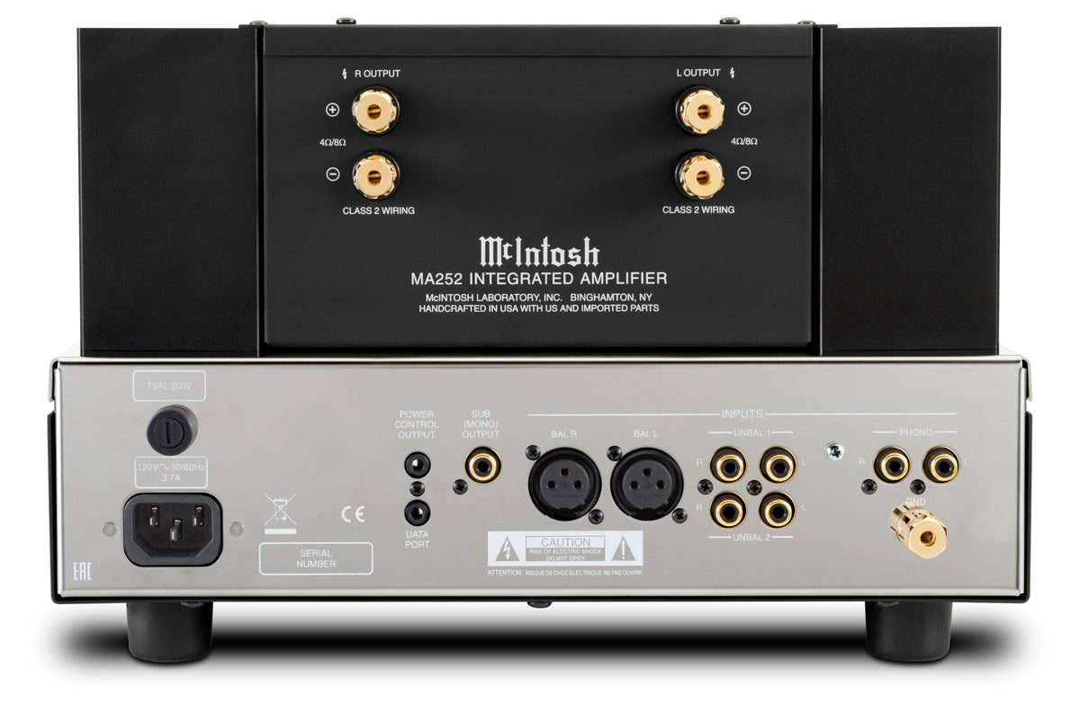 McIntosh MA252 rear panel and connections