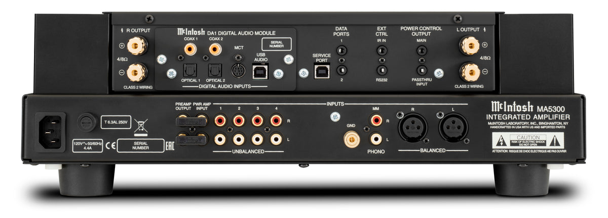 McIntosh MA5300 rear panel and connections