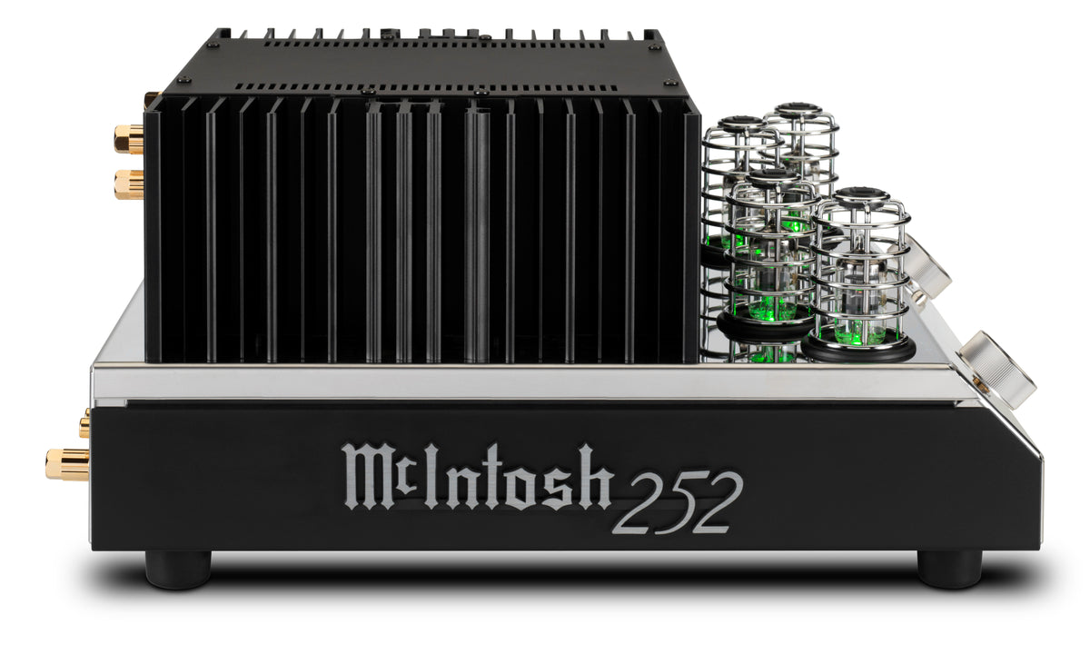 McIntosh MA252 side profile with Monogrammed Heatsinks