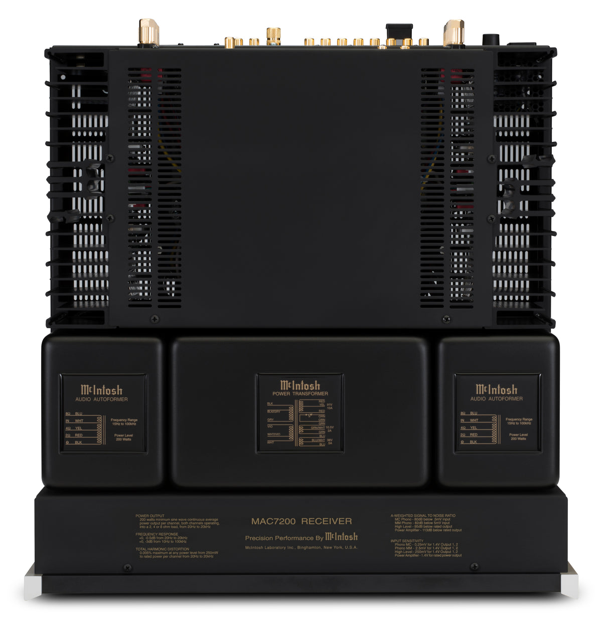 McIntosh MAC7200 receiver top view