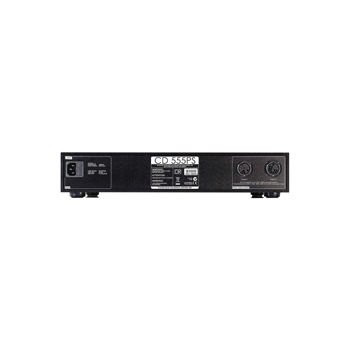Naim NAPS 555 DR rear panel and connections