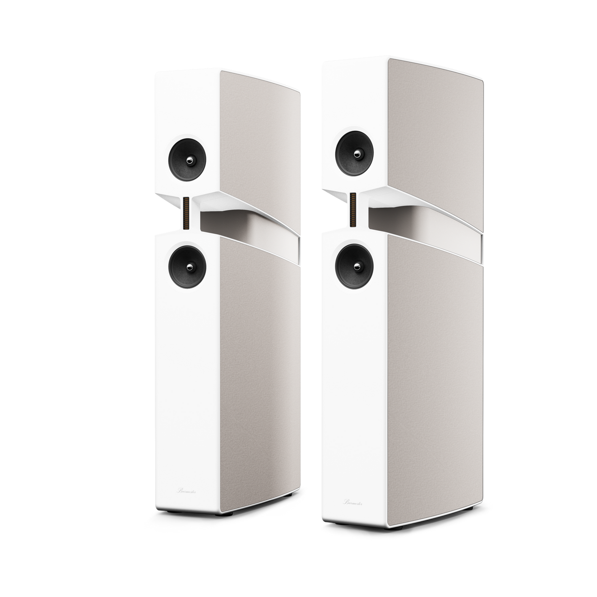 Burmester BX100 White Matte cabinet, Subtle Aluminum waist