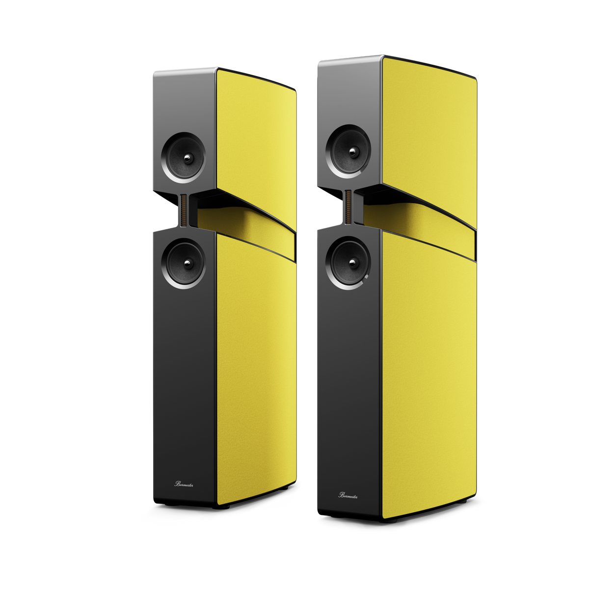 Burmester BX100 Deep Gunmetal Metallic cabinet, Delicate Chartreuse waist