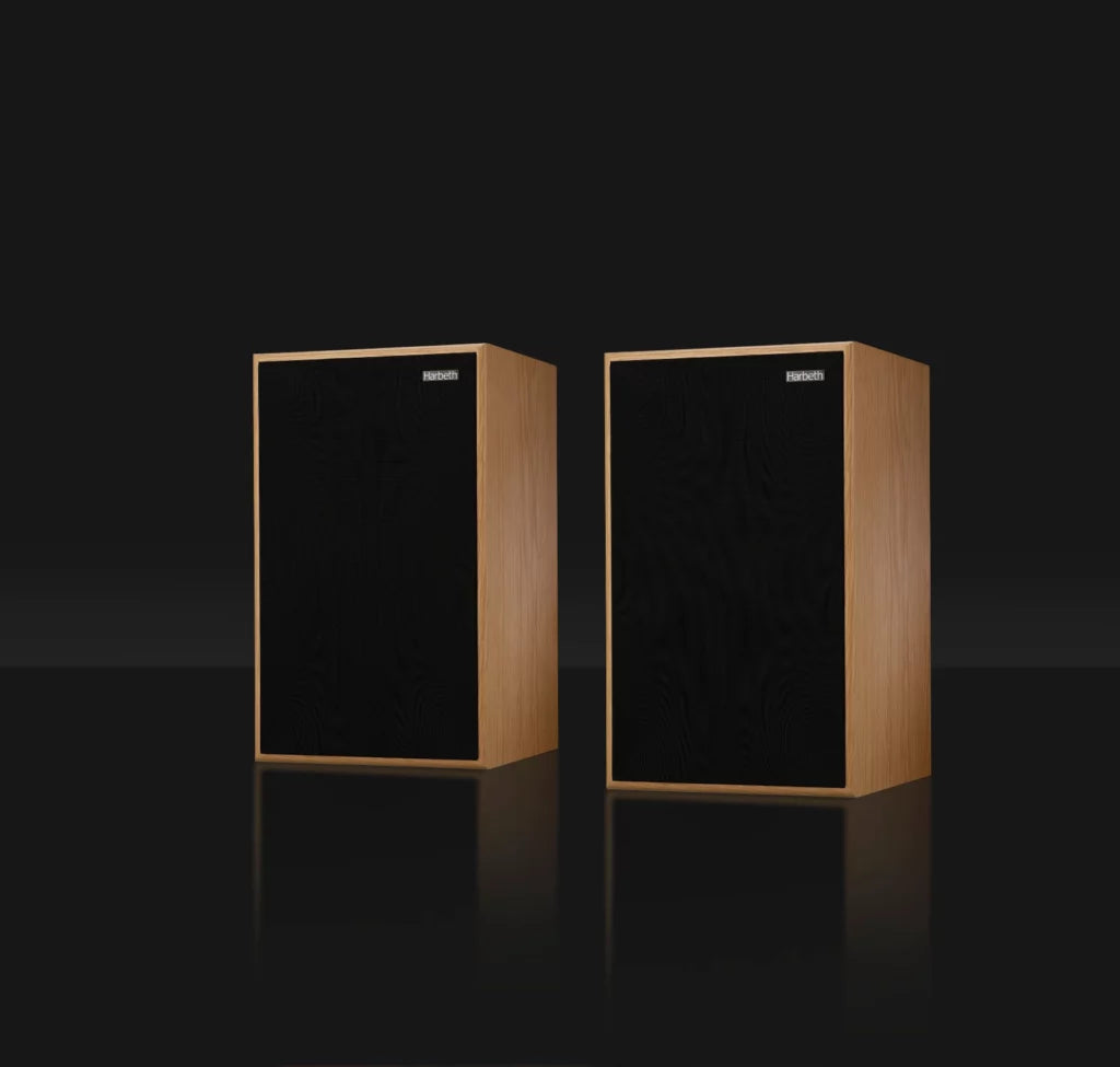 Harbeth M30.3 XD2 in Oak, grilles on
