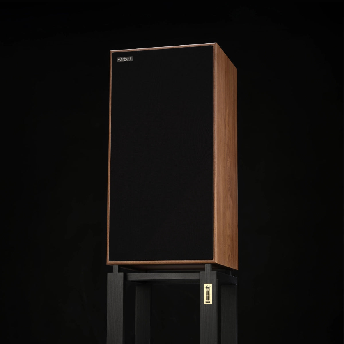 Harbeth SHL5plus XD2 on stand, grille on