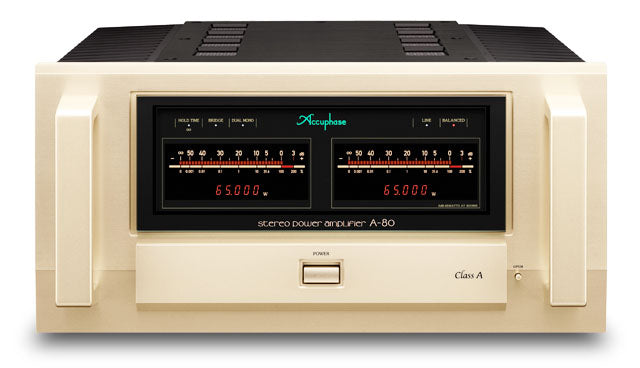 Accuphase A-80 Class A stereo power amplifier, front