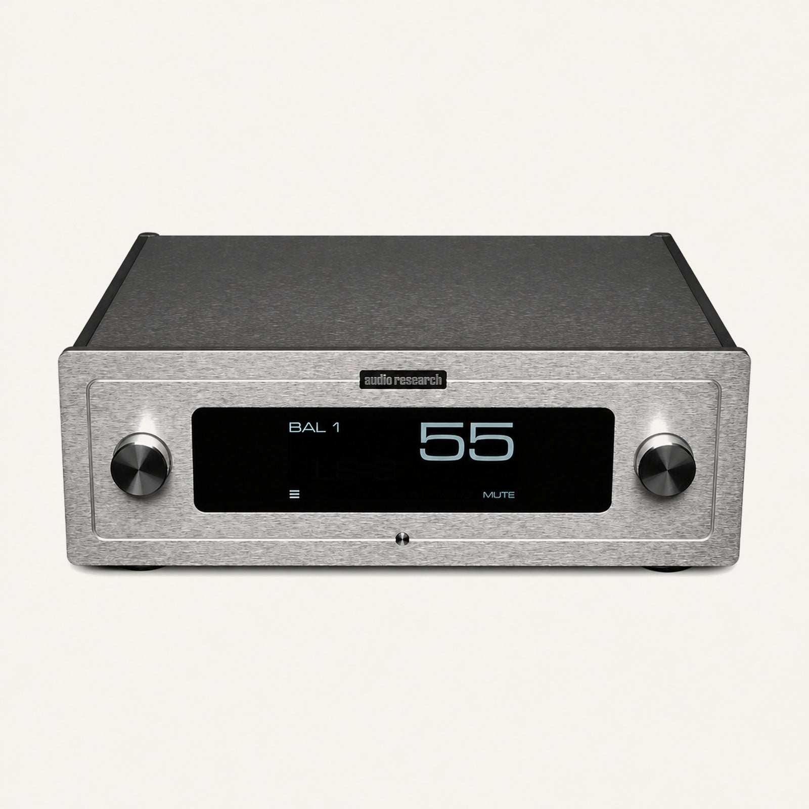 Audio Research LS-3 preamplifier, silver, front view