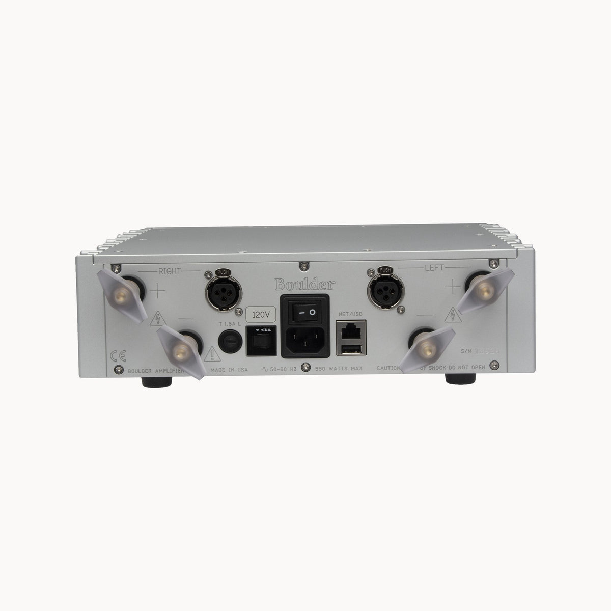 Boulder 861 Stereo Amplifier – rear view