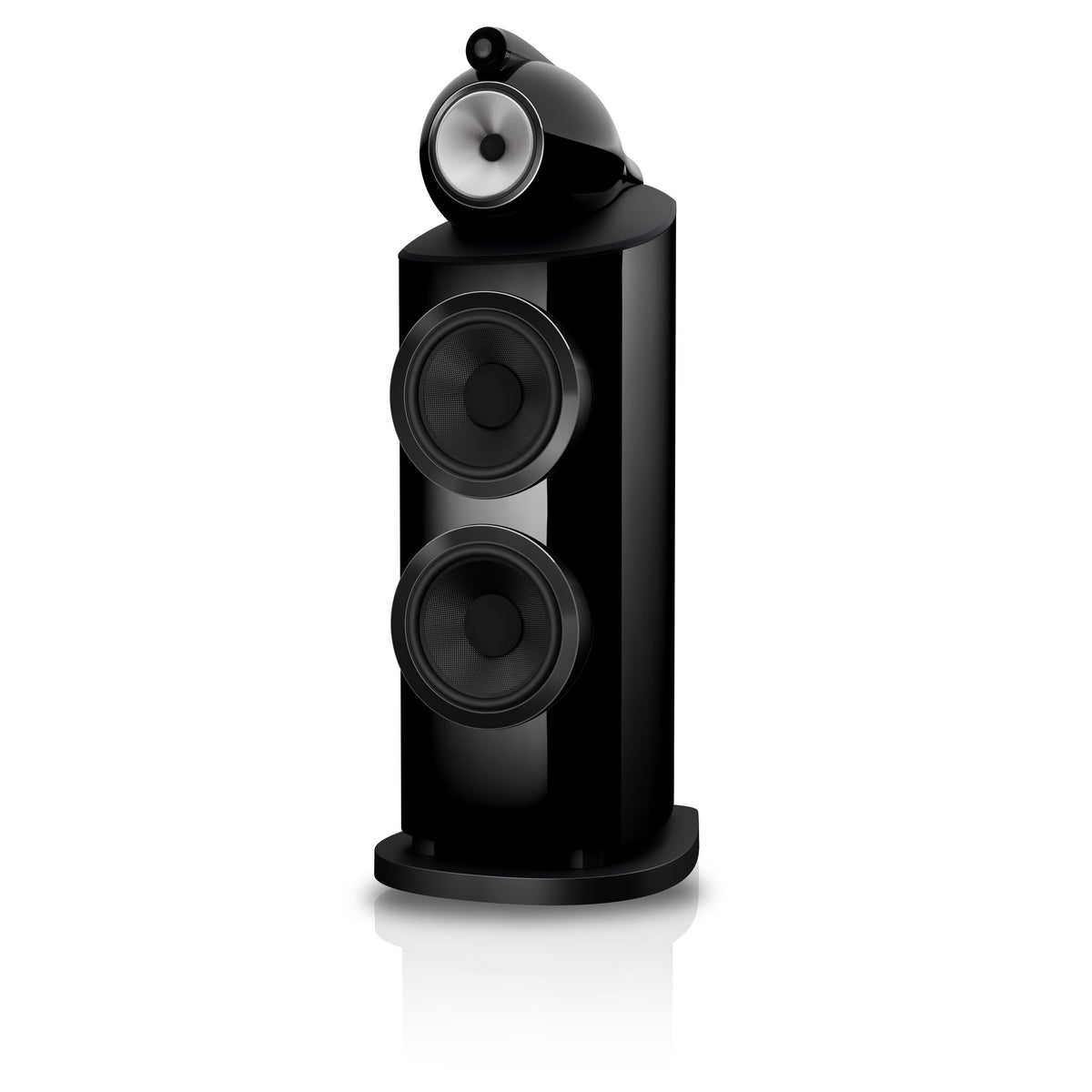 Bowers & Wilkins 801 D5 in Stealth Black, three-quarter view