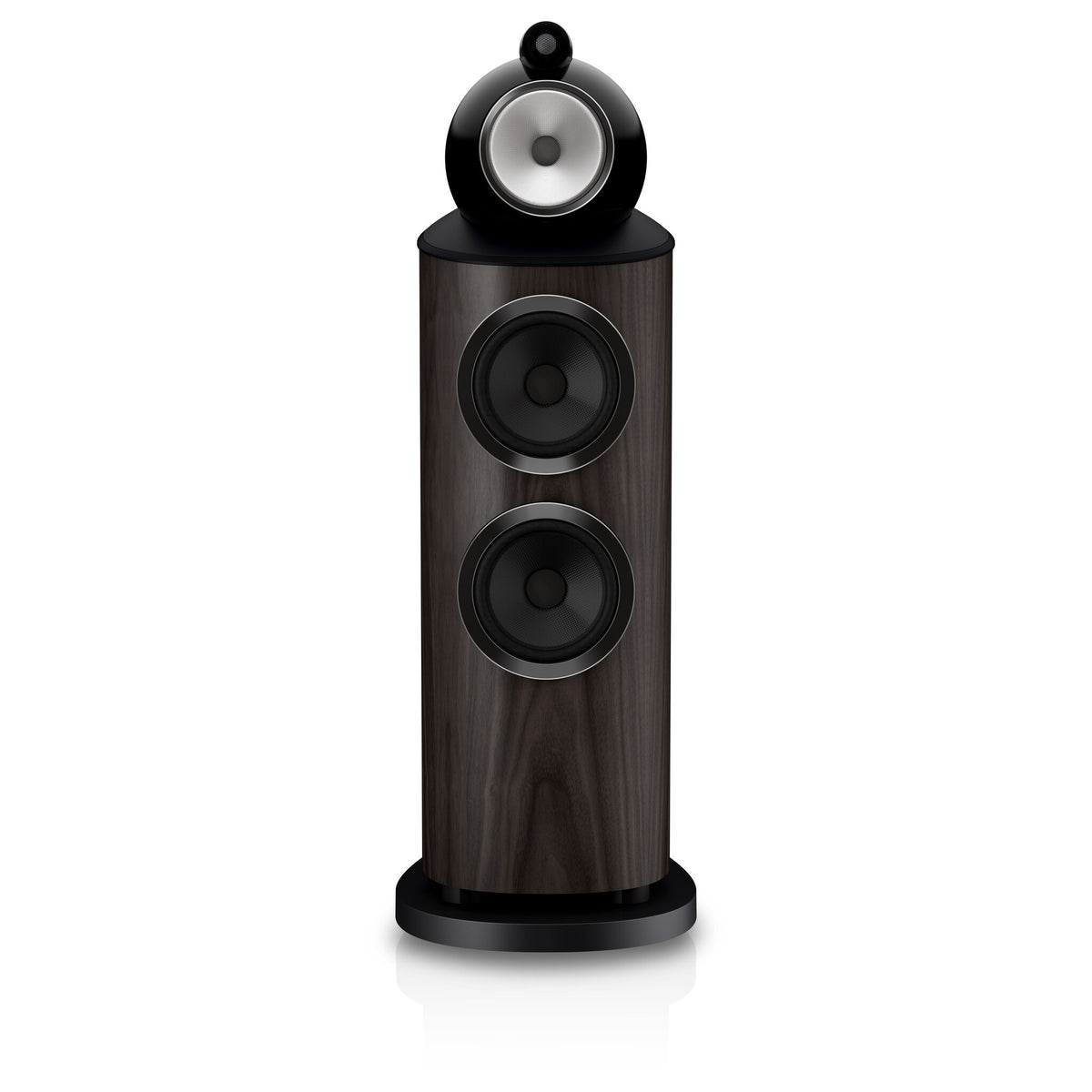Bowers & Wilkins 802 D5 in Dark Walnut, front view
