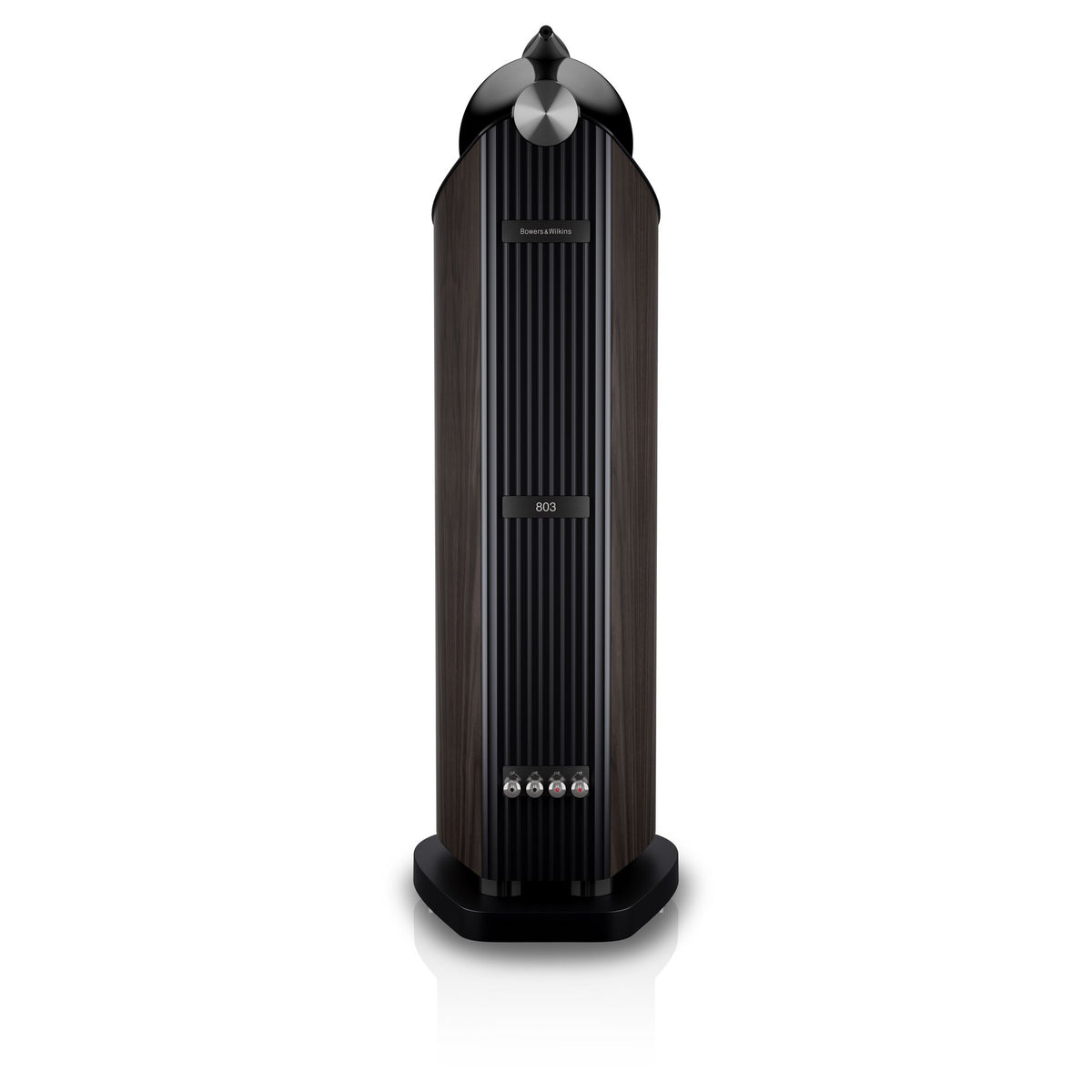 Bowers & Wilkins 803 D5 in Dark Walnut, rear view
