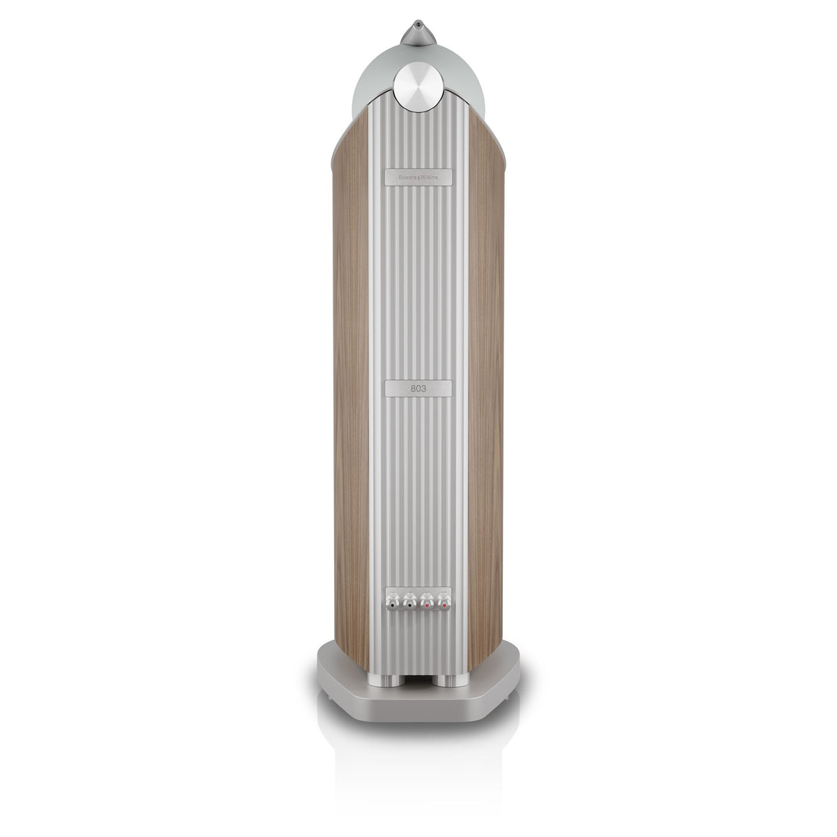 Bowers & Wilkins 803 D5 in Light Walnut, rear view