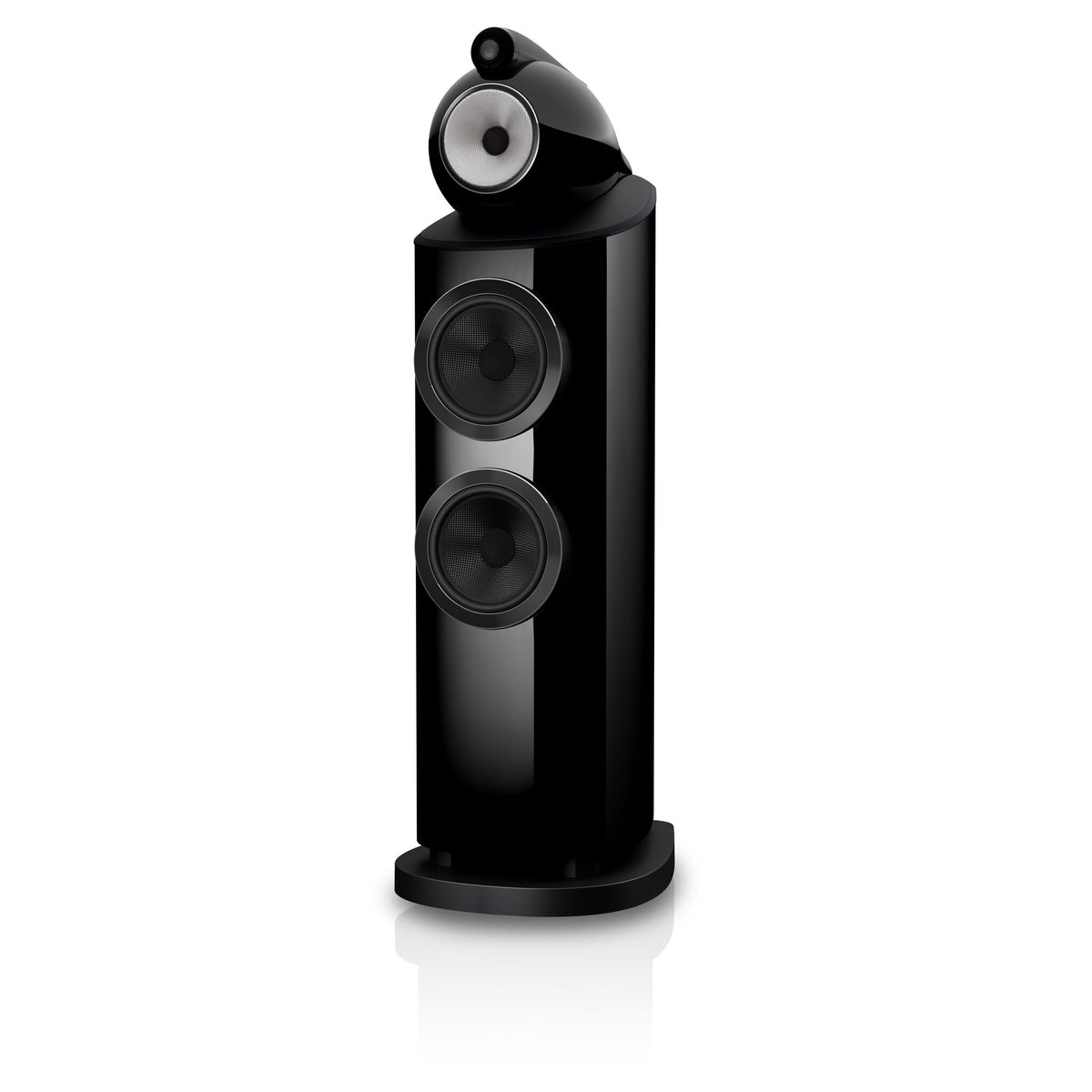 Bowers & Wilkins 803 D5 in Stealth Black, three-quarter view