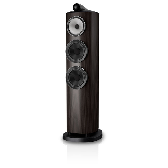 Bowers & Wilkins 804 D5 in Dark Walnut, three-quarter view