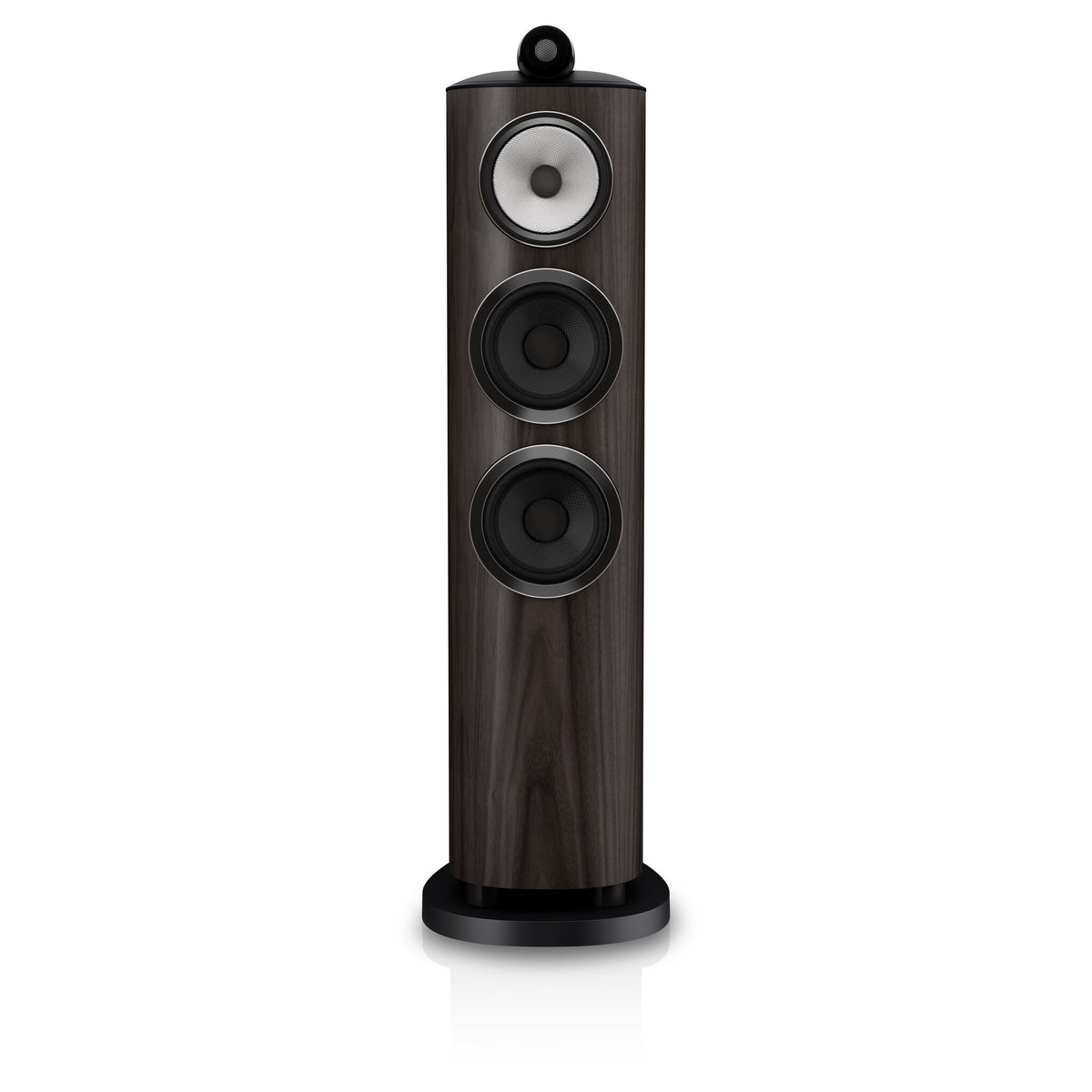 Bowers & Wilkins 804 D5 in Dark Walnut, front view