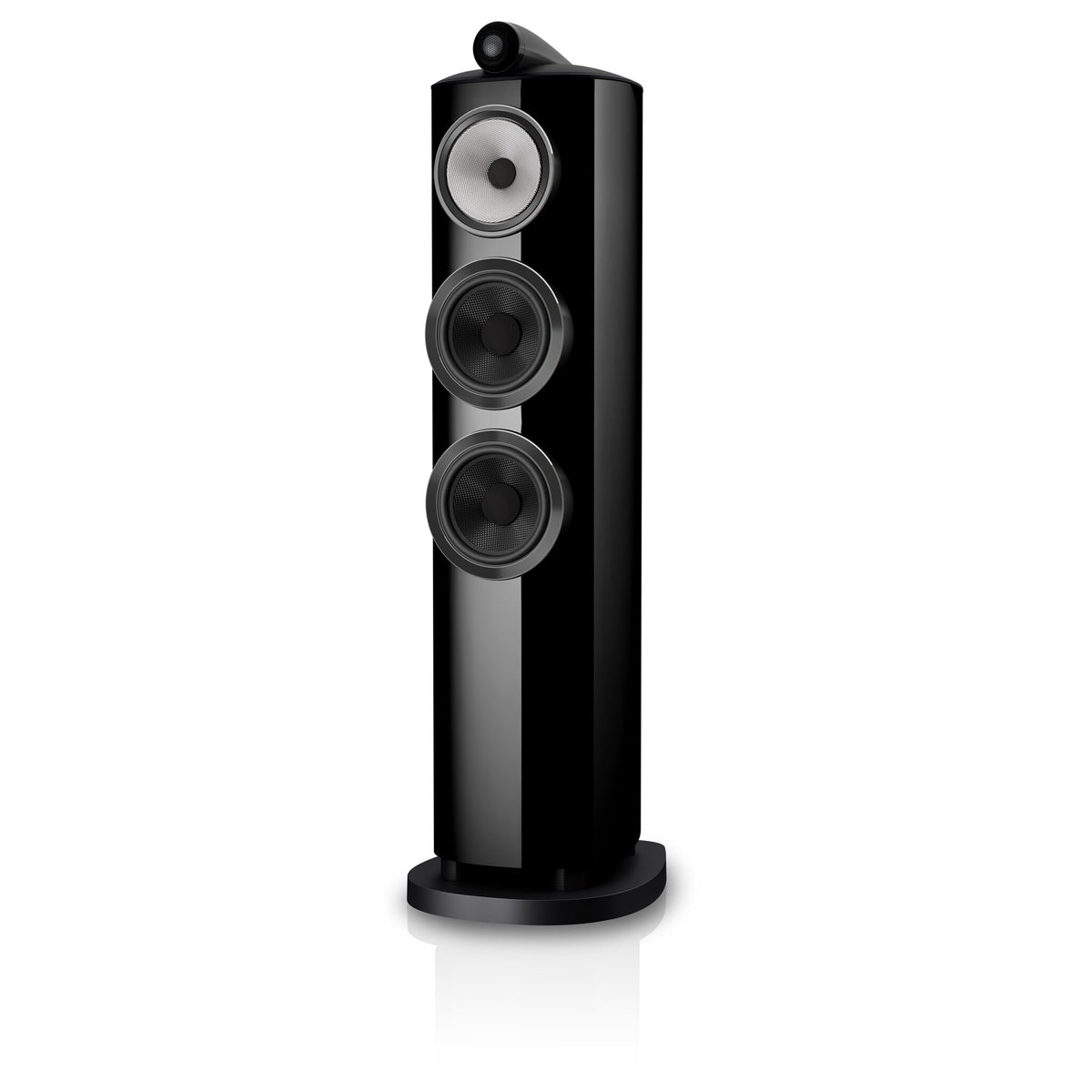 Bowers & Wilkins 804 D5 in Stealth Black, three-quarter view