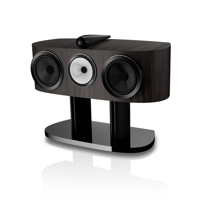 Bowers & Wilkins HTM81 D5 in Dark Walnut, three-quarter view