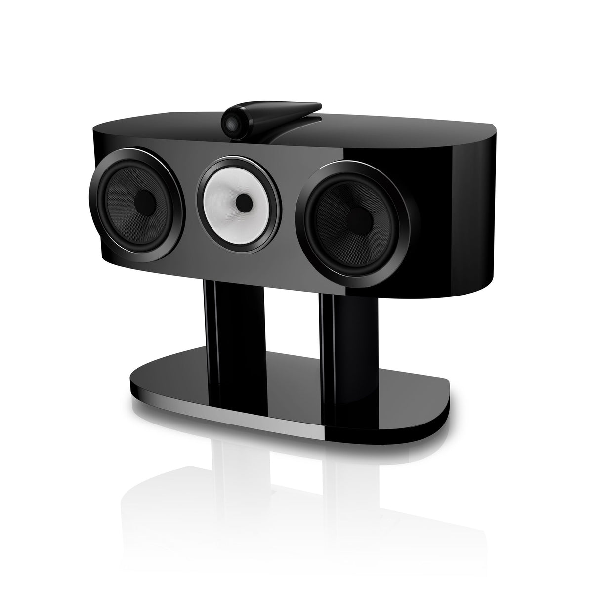 Bowers & Wilkins HTM81 D5 in Stealth Black, three-quarter view