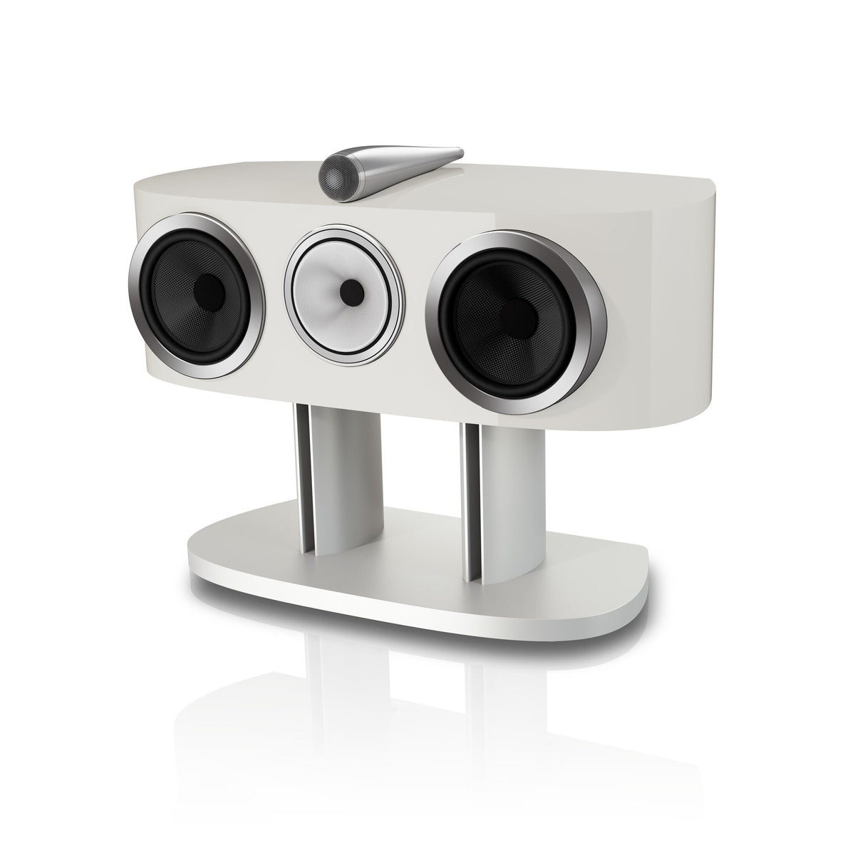 Bowers & Wilkins HTM81 D5 in Warm White, three-quarter view