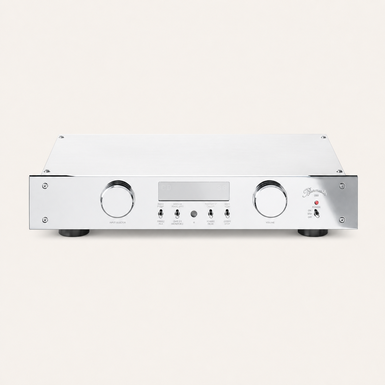 Burmester 088 Preamplifier on a warm-neutral background