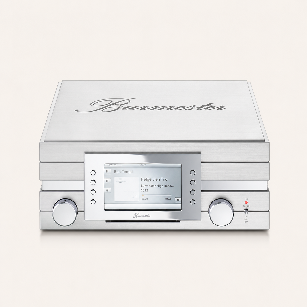 Burmester 111 Musiccenter on a warm-neutral background