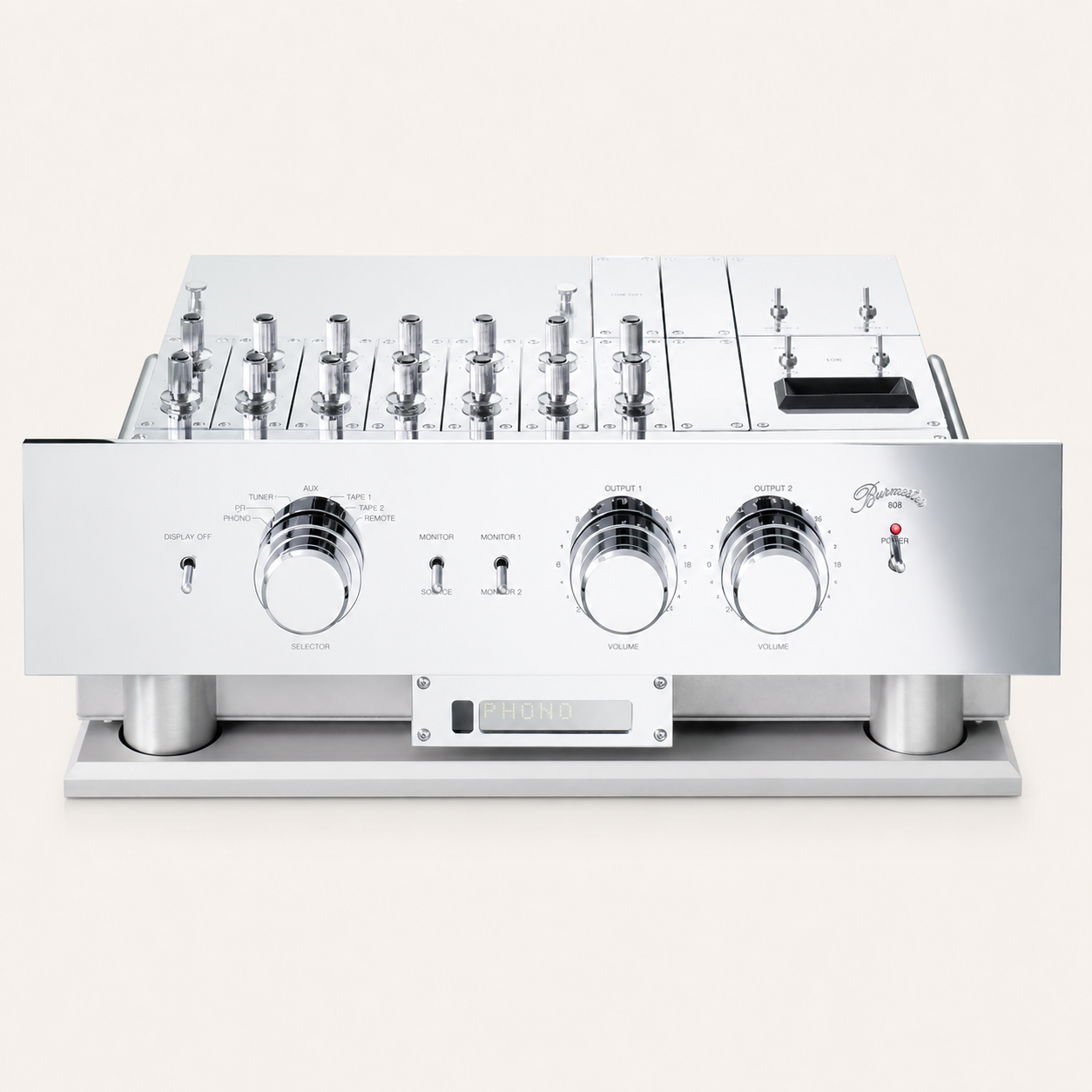 Burmester 808 Preamplifier on a warm-neutral background