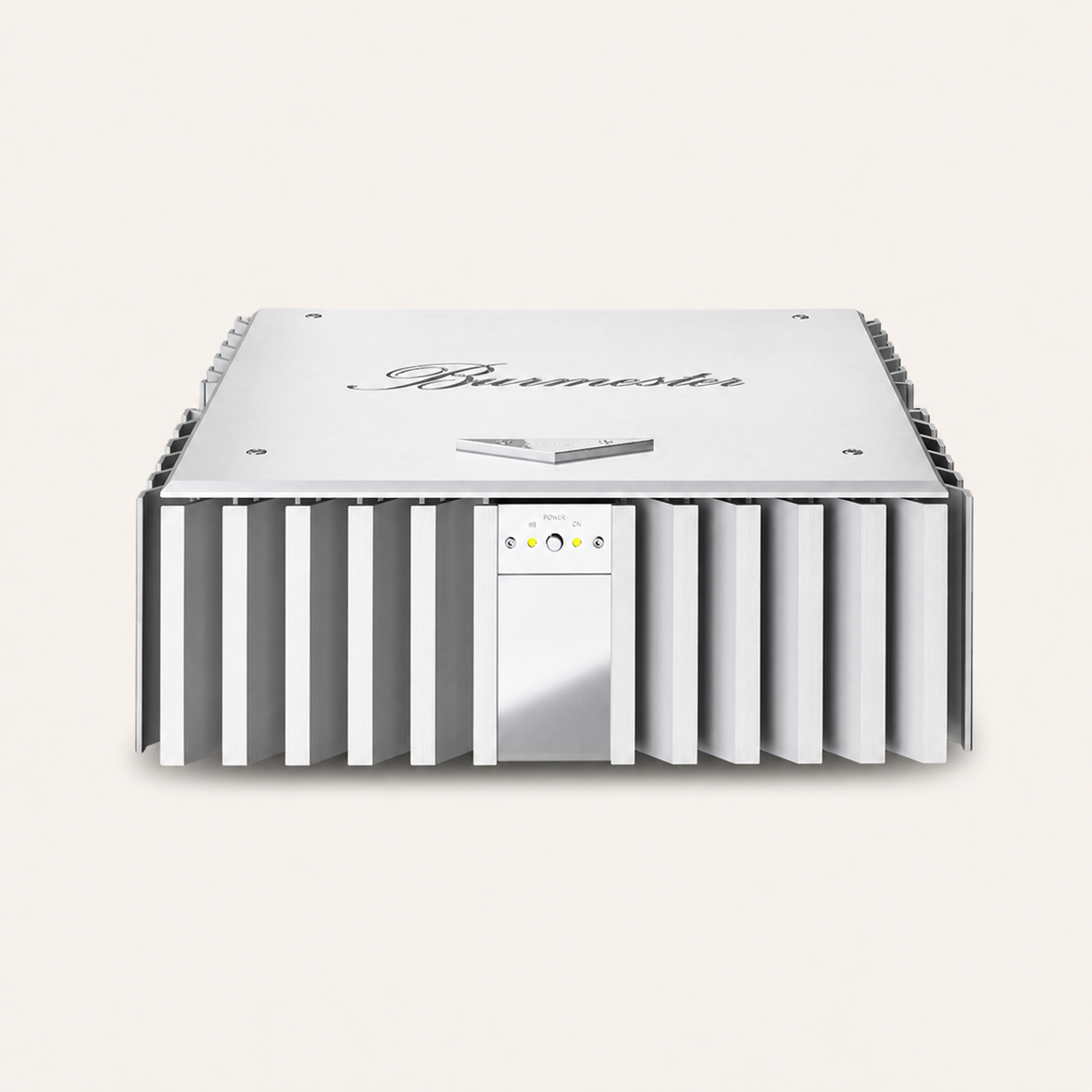 Burmester 956 Amplifier on a warm-neutral background