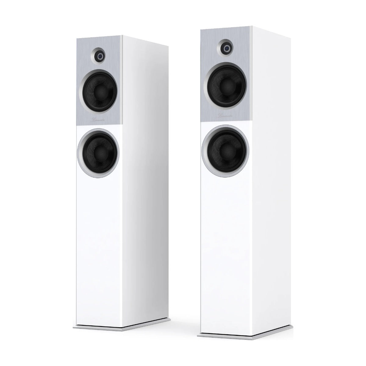 Burmester B18 white cabinet, silver front (featured)
