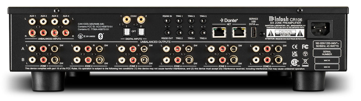 CR106 6-Zone Preamplifier / Audio Matrix