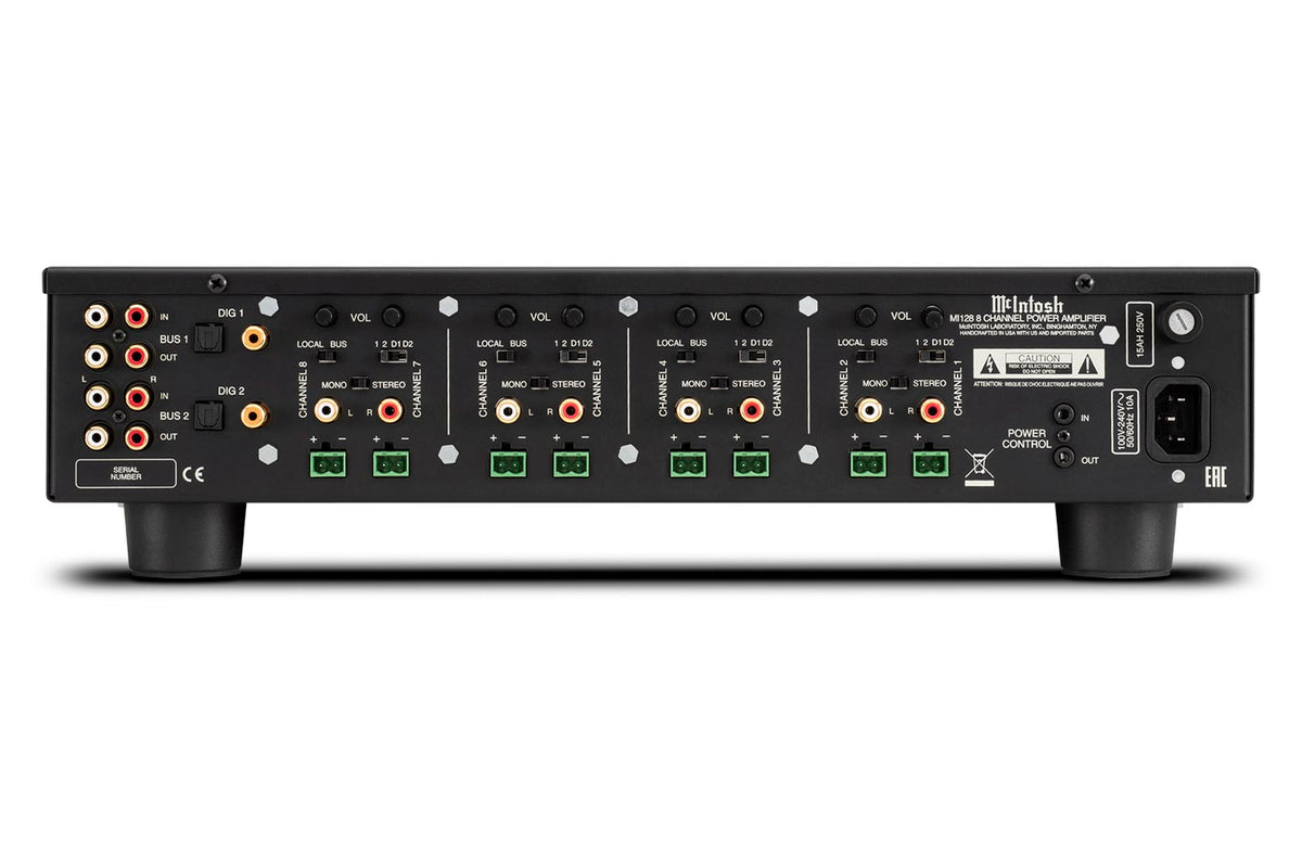 McIntosh MI128 8-Channel Digital Amplifier - 120Wx8 (High-Performance Class D)