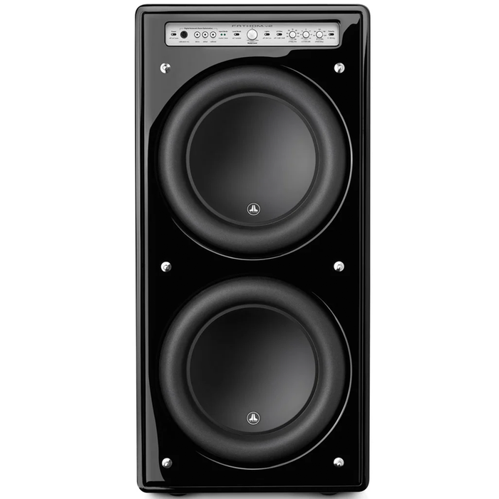 JL Audio Fathom f212v2 in Gloss Black, front without grille
