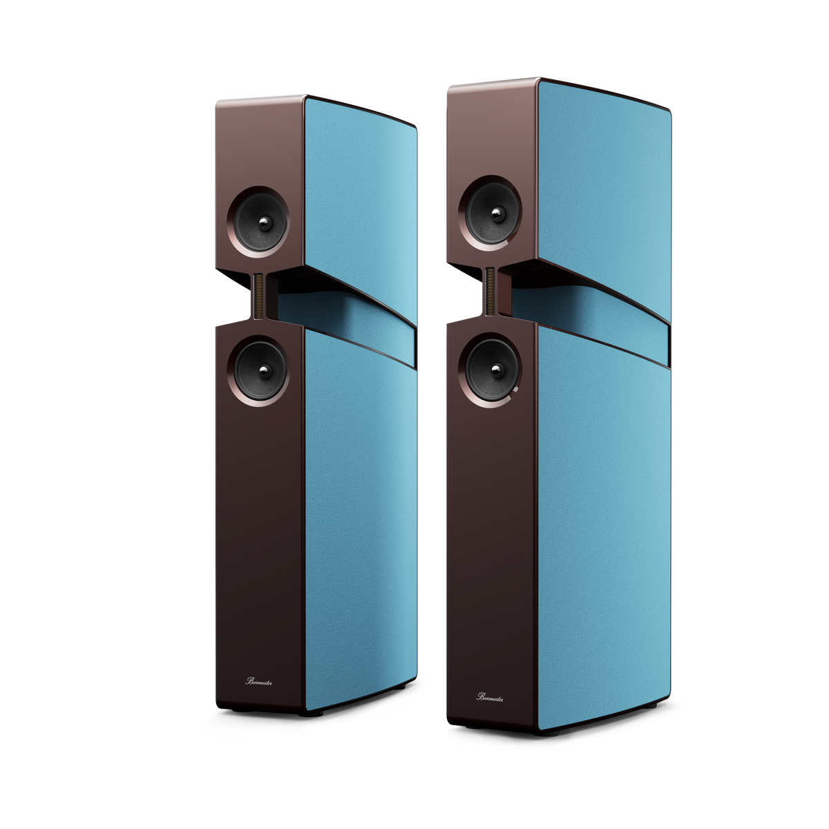 Burmester BX100 Burgundy Gold Metallic cabinet, Serene Sky Blue waist