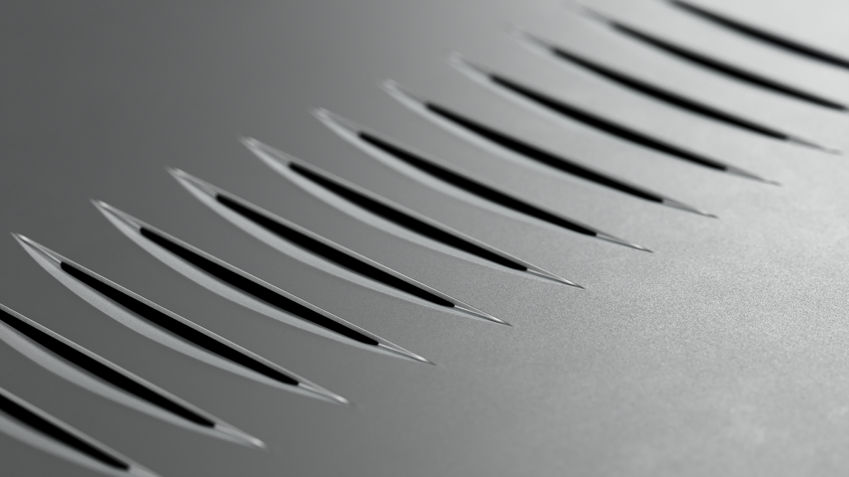 Cooling-vent detail on the silver Linn Klimax Solo 500