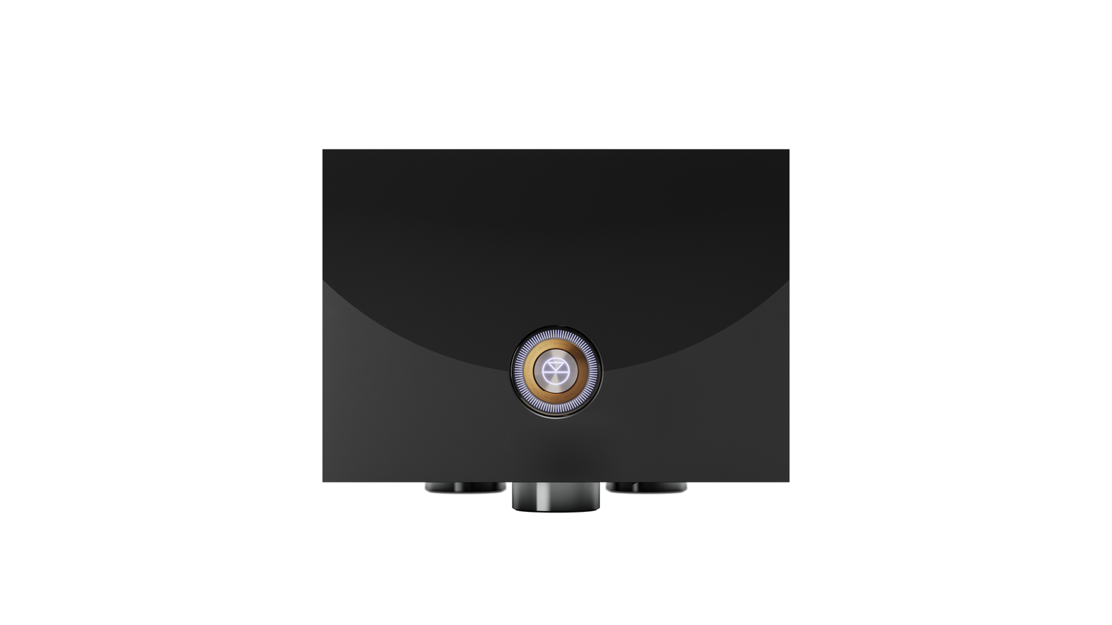 Linn Klimax Solo 800 mono power amplifier in black, front view