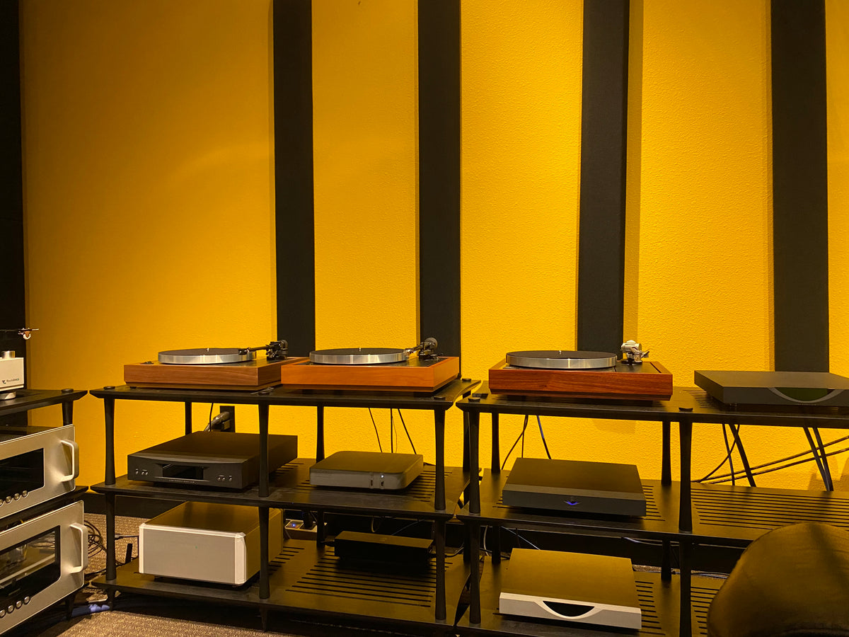 A Linn Sondek LP12 in the Pearl Audio showroom in Portland, Oregon