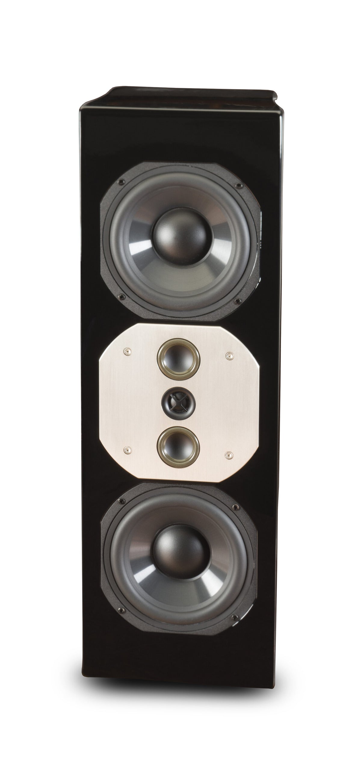 McIntosh LCR80 in Black, vertical front view without grille