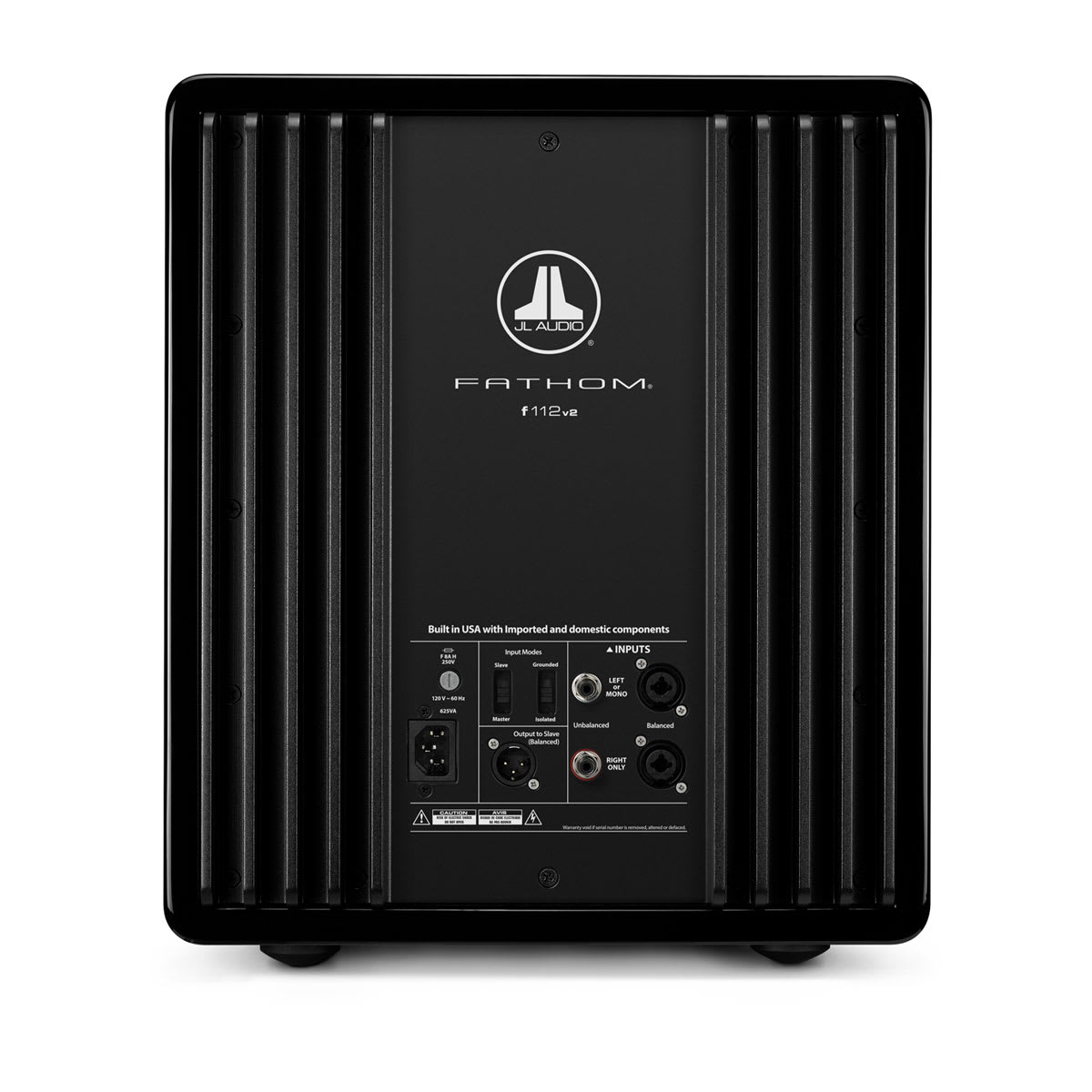 JL Audio Fathom f112v2 in Gloss Black, rear panel
