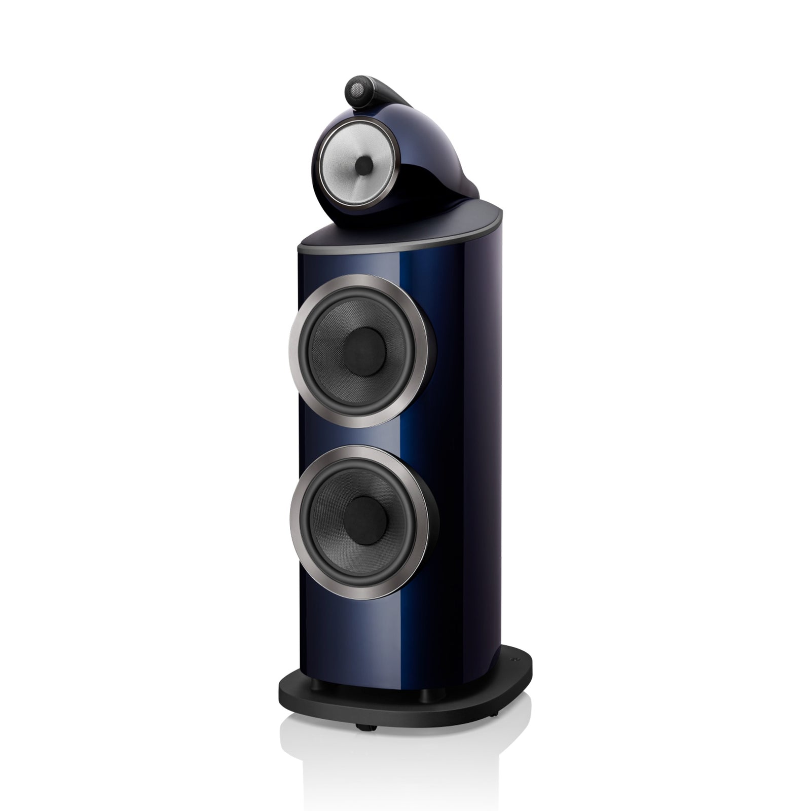 Bowers & Wilkins 801 D4 Signature loudspeaker, Midnight Blue Metallic, front three-quarter view
