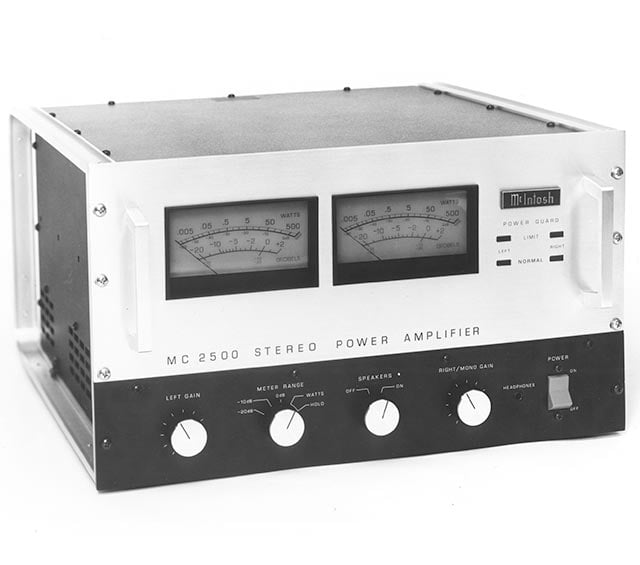 The MC2500 of 1980, the big McIntosh stereo amplifier of its decade