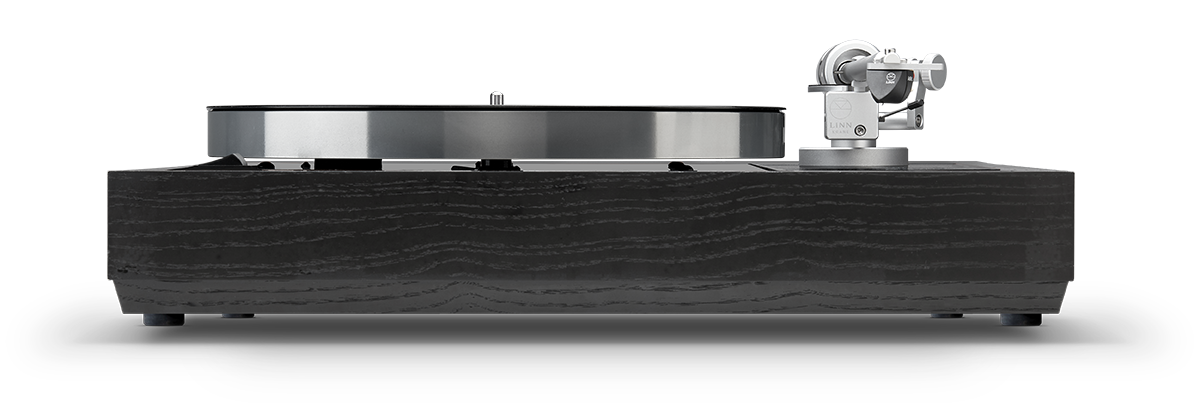 Linn Majik LP12 in black ash, front view