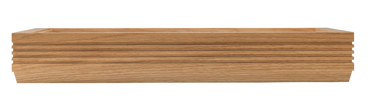 Linn Sondek LP12 with a fluted oak plinth, front view