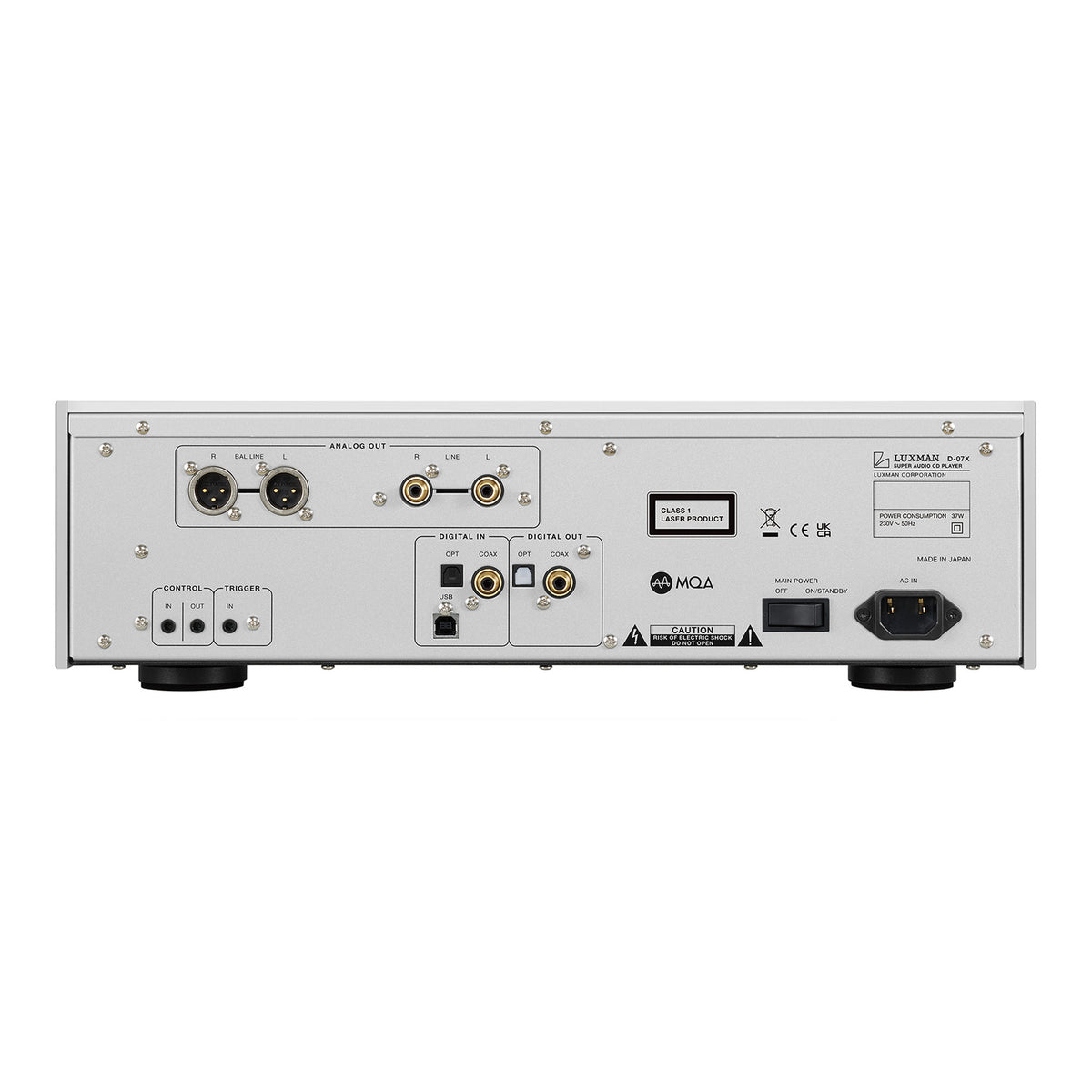 Luxman D-07X — rear product view