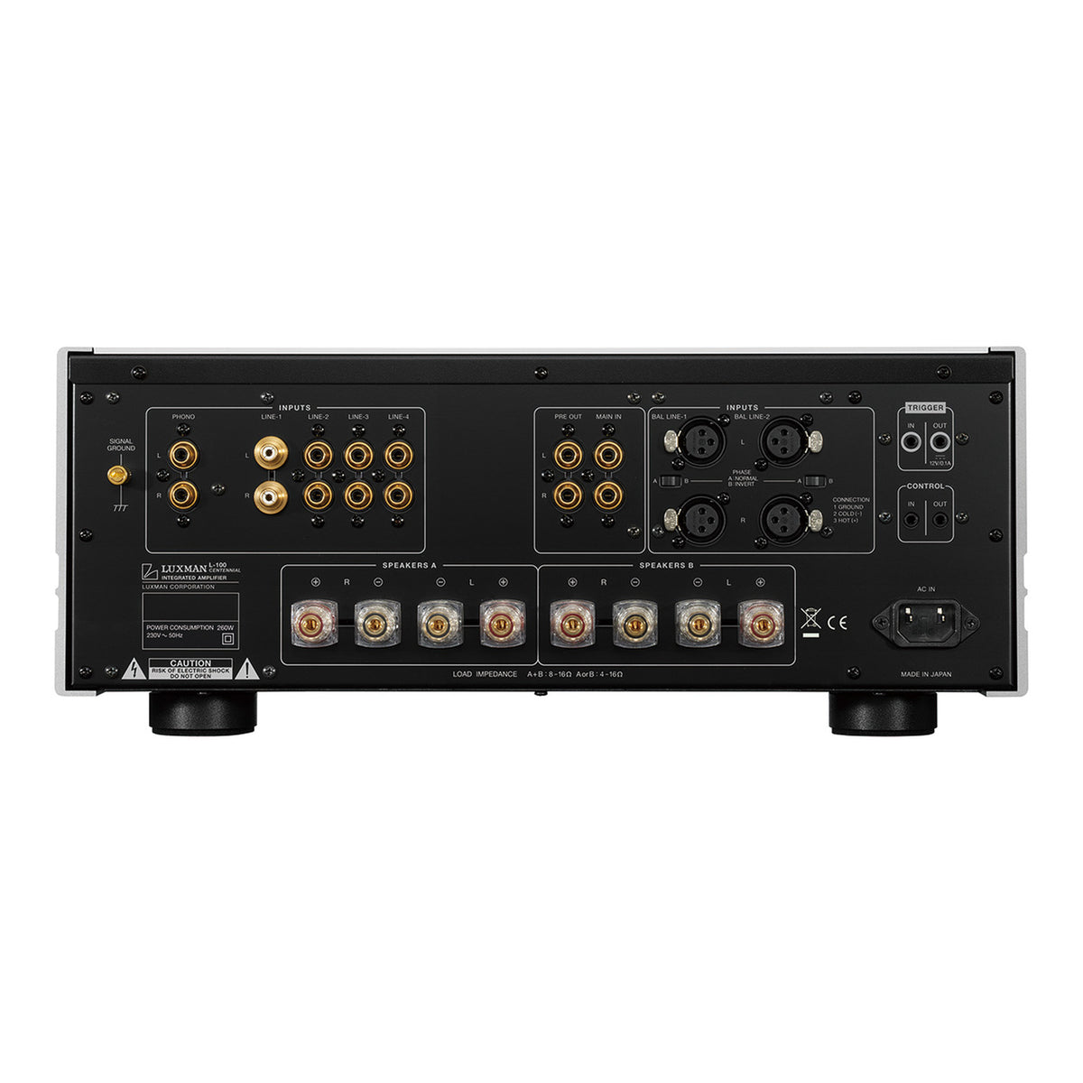 Luxman L-100 CENTENNIAL — rear product view