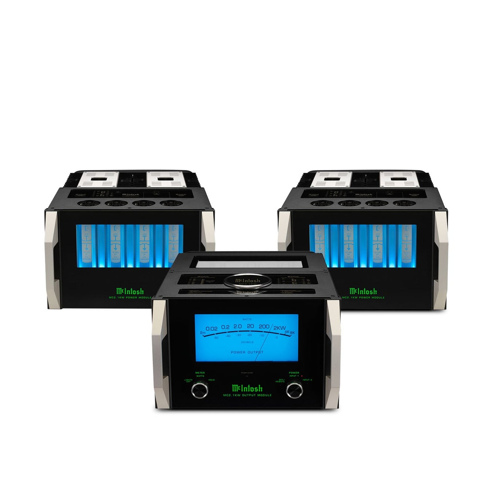 McIntosh MC2.1KW three-chassis group view