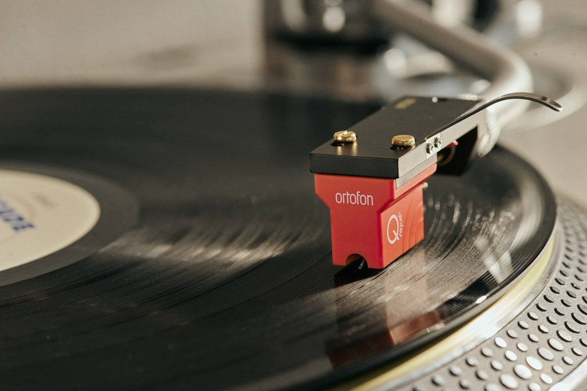 Ortofon MC Quintet Red Moving Coil Phono Cartridge — playing a record