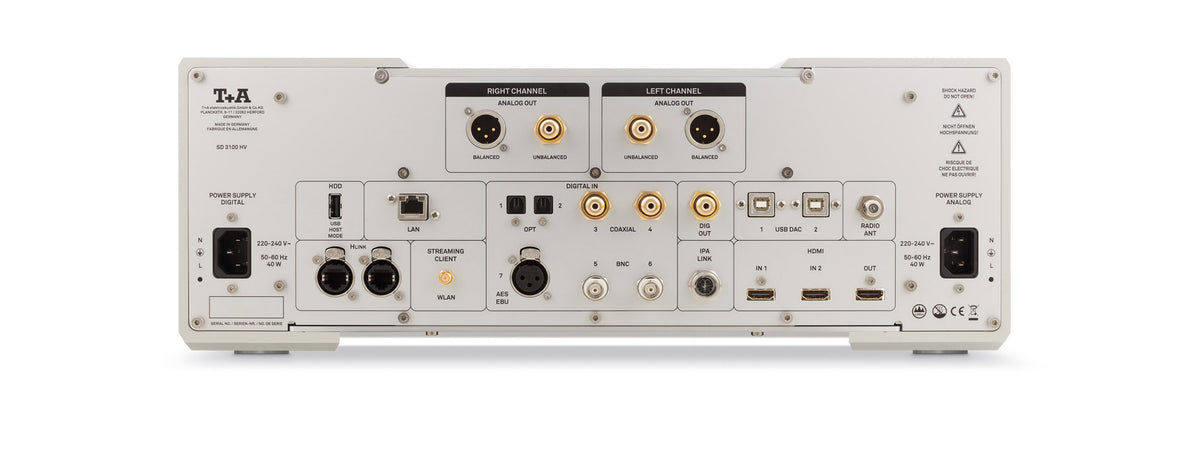 High-Resolution SD 3100 HV Reference Streaming DAC with Headphone Amp